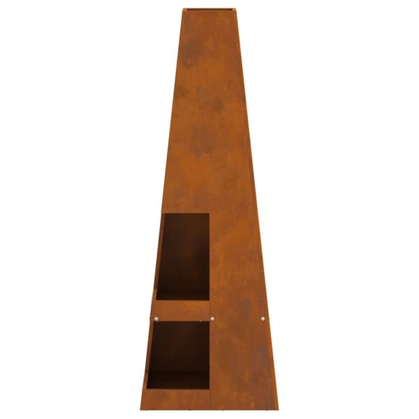 vidaXL Väderbeständigt stål Cortenstål 35 x 35 x 100 cm Bärbar