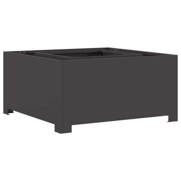 vidaXL Fyrfat Firkantet Svart 80x80x40 cm Stål