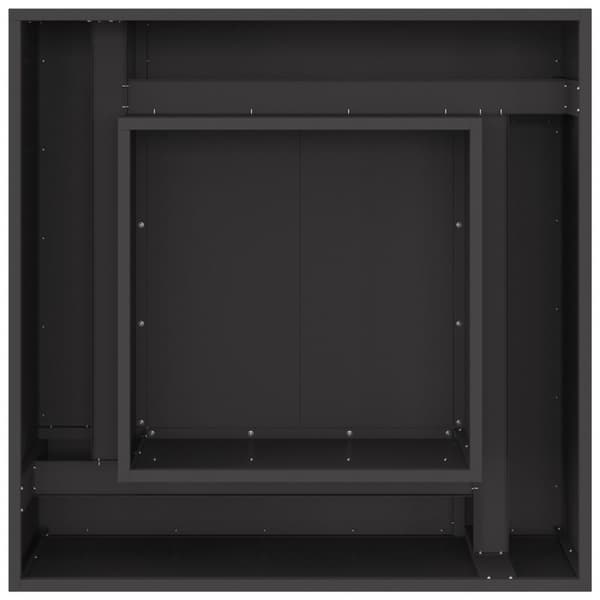 vidaXL Fyrfat Firkantet Svart 80x80x40 cm Stål