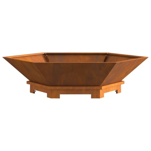vidaXL Slidt stål/Brun Slidt stål 100 x 100 x 28 cm Holdbar