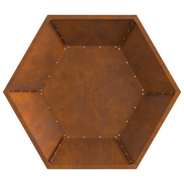vidaXL Slidt stål/Brun Slidt stål 100 x 100 x 28 cm Holdbar