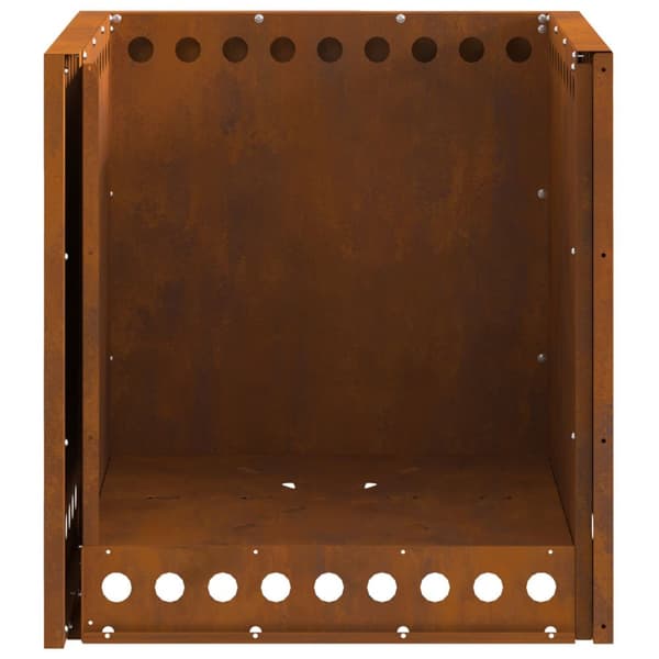 vidaXL Røykfri Peis Firkantet 48x48x50 cm Forvitret Stål