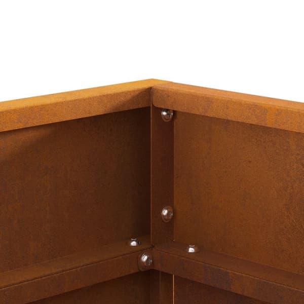 vidaXL Forvitret stål/Brun Forvitret stål 50 x 50 x 38 cm Robust