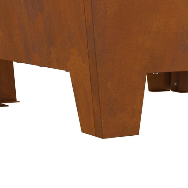 vidaXL Forvitret stål/Brun Forvitret stål 50 x 50 x 38 cm Robust