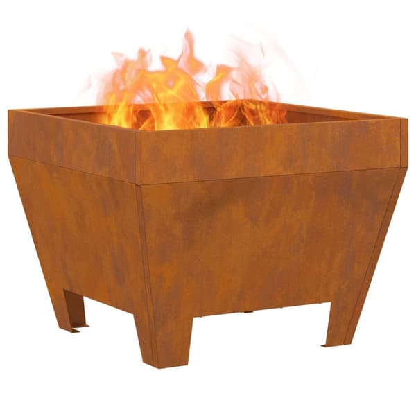 vidaXL Forvitret stål/Brun Forvitret stål 50 x 50 x 38 cm Robust