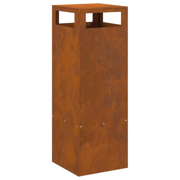 vidaXL Vejrbestandigt stål/Brun Vejrbestandigt stål 35 x 35 x 100 cm