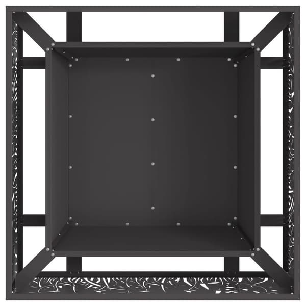 vidaXL Ildsted Kvadratisk Svart 80x80x30 cm Stål
