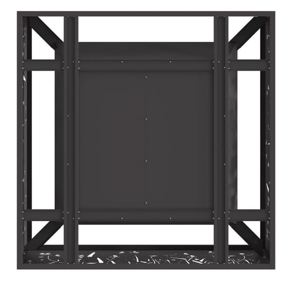 vidaXL Ildsted Kvadratisk Svart 80x80x30 cm Stål
