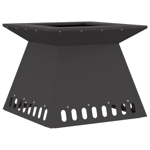 vidaXL Koldvalsede stål/Sort Koldvalsede stål Medium Solid