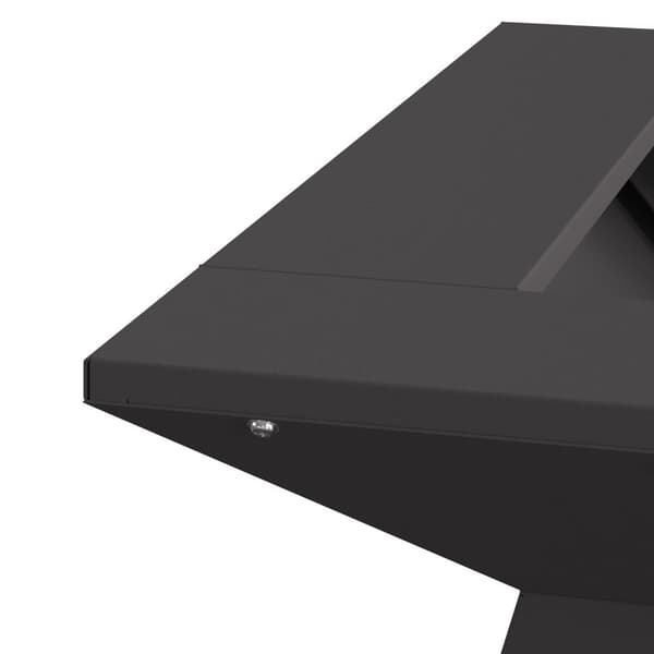 vidaXL Koldvalsede stål/Sort Koldvalsede stål Medium Solid