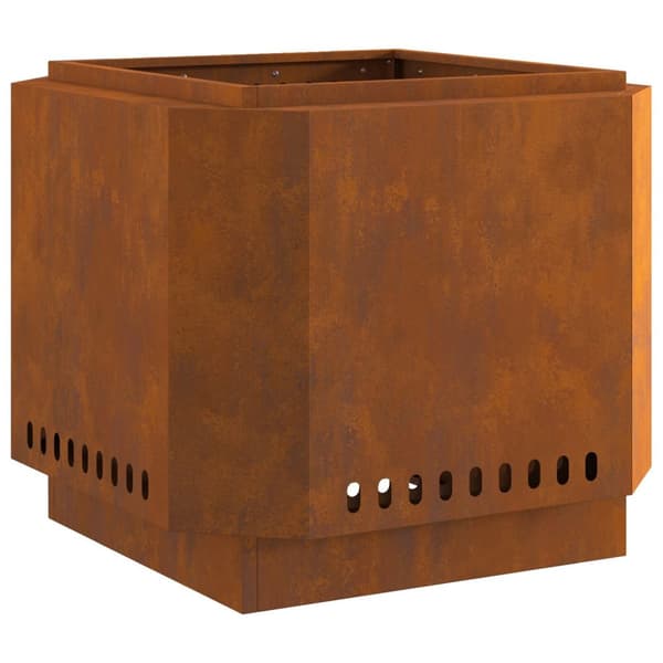 vidaXL Røykfri ildpott 58x58x51 cm Værbestandig stål