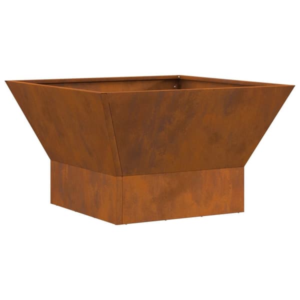 vidaXL Slitstål / Brun 60 x 60 x 35 cm Stilren Vedeldad Eldstad