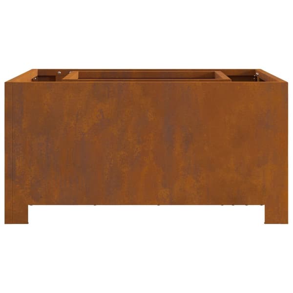 vidaXL Vejrsikret stål/Brun Vejrsikret stål 60 x 60 x 30 cm