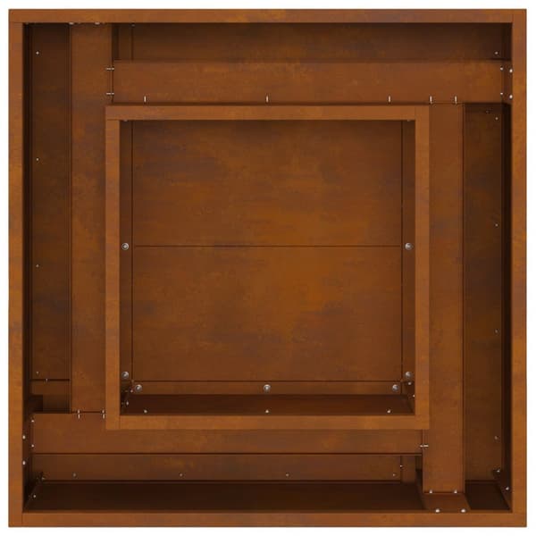 vidaXL Vejrsikret stål/Brun Vejrsikret stål 60 x 60 x 30 cm
