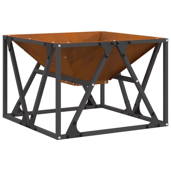 vidaXL Forvitret stål/Brun Forvitret stål 50 x 50 x 35 cm Holdbar