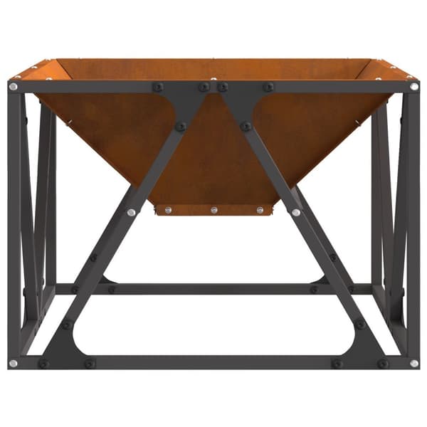 vidaXL Forvitret stål/Brun Forvitret stål 50 x 50 x 35 cm Holdbar