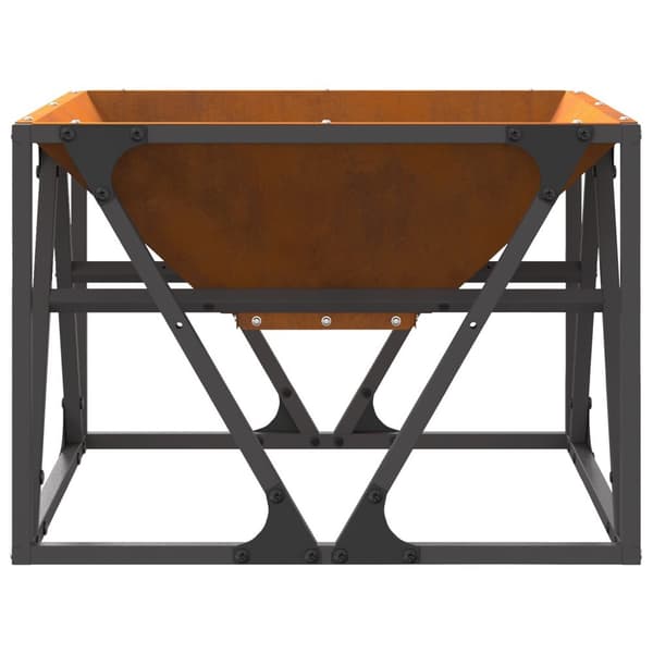 vidaXL Forvitret stål/Brun Forvitret stål 50 x 50 x 35 cm Holdbar