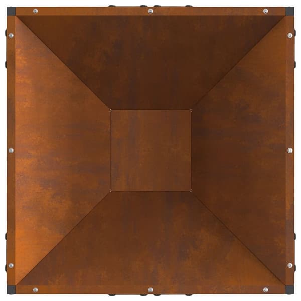 vidaXL Forvitret stål/Brun Forvitret stål 50 x 50 x 35 cm Holdbar