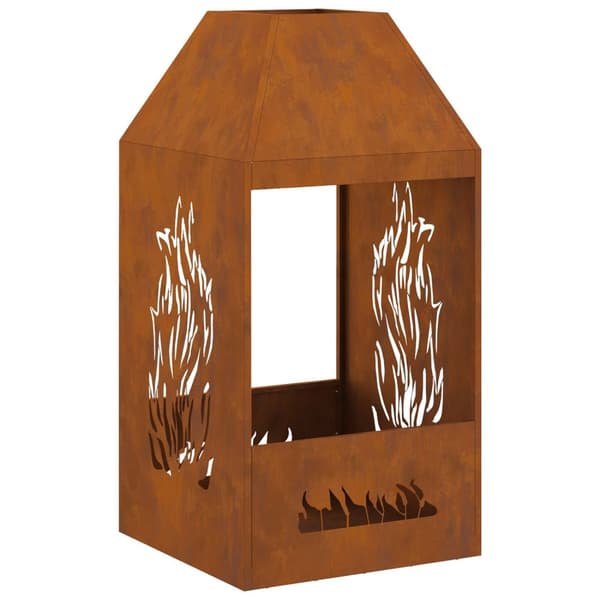 vidaXL Brennkrok 50x50x100 cm Værbestandig Stål