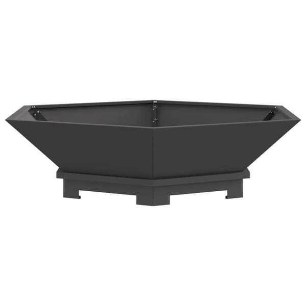 vidaXL Peis Hexagonal Svart 100x100x28 cm Stål
