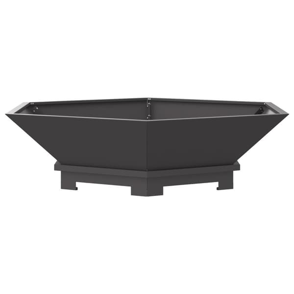vidaXL Peis Hexagonal Svart 100x100x28 cm Stål