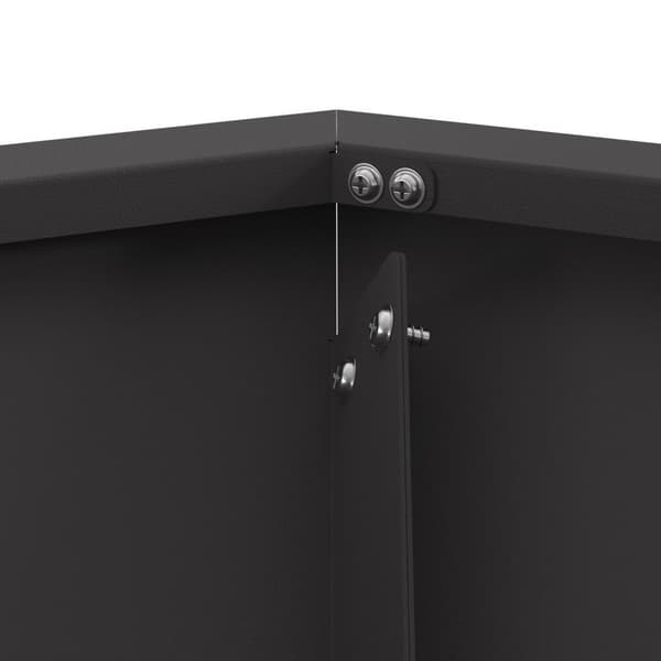 vidaXL Peis Hexagonal Svart 100x100x28 cm Stål