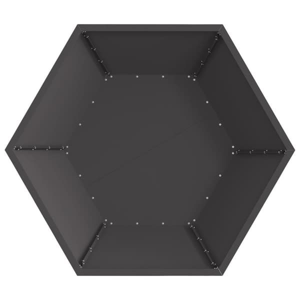 vidaXL Tulipesä Kuusikulmainen Musta 100x100x28 cm Teräs