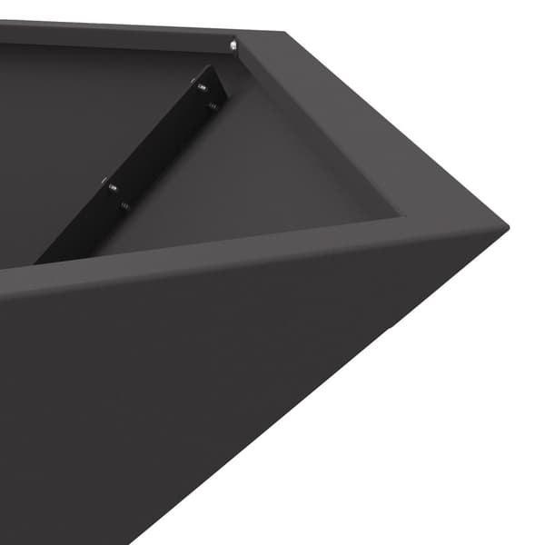 vidaXL Tulipesä Kuusikulmainen Musta 100x100x28 cm Teräs
