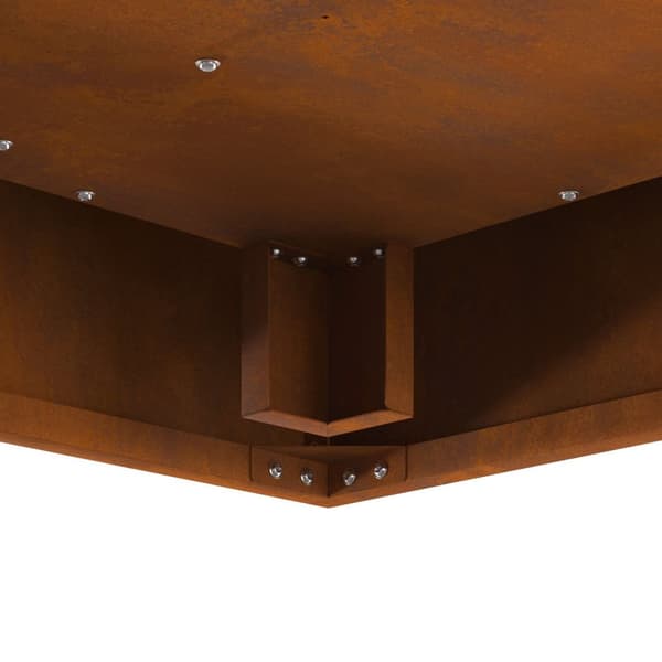 vidaXL Väderbeständigt stål/Brown Väderbeständigt stål 60 x 60 x 30 cm