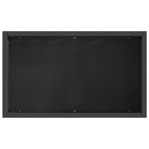 vidaXL Fyrfat Rektangulær Svart 50x30x40 cm Stål