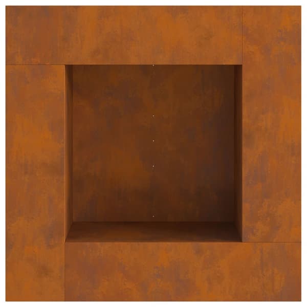 vidaXL Väderbeständigt Stål/Brun Väderbeständigt Stål 80 x 80 x 40 cm