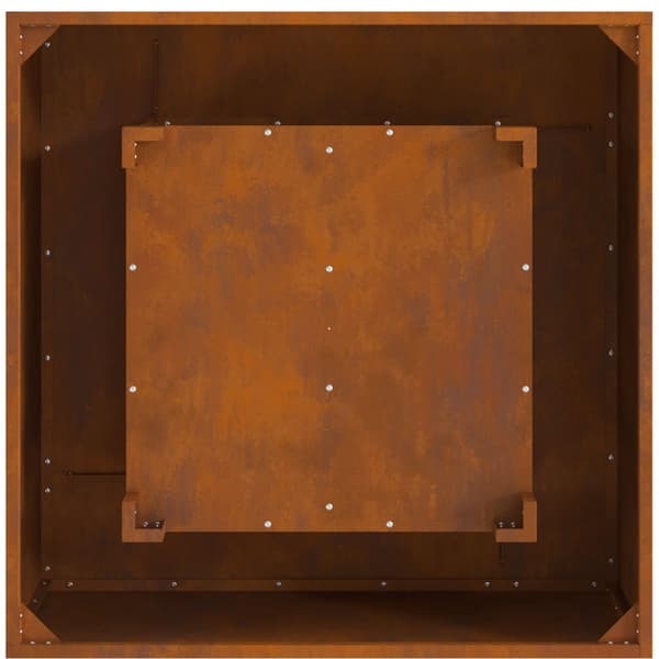 vidaXL Väderbeständigt Stål/Brun Väderbeständigt Stål 80 x 80 x 40 cm