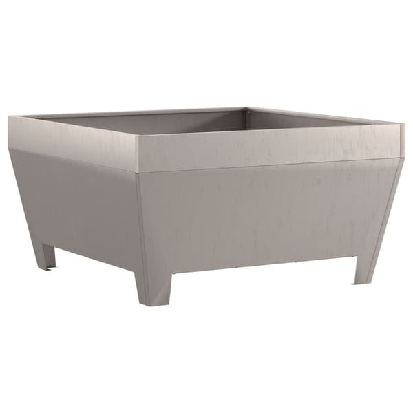 vidaXL Fyrsted Firkantet 80x80x43 cm Forvitret Stål