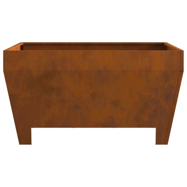 vidaXL Fyrsted Firkantet 80x80x43 cm Forvitret Stål