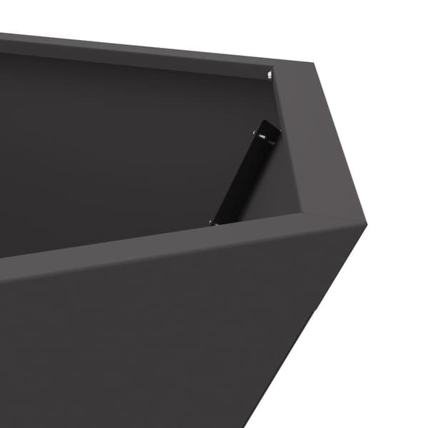 vidaXL Hexagonaalinen Tulipesä Musta 75x75x28 cm Terästä