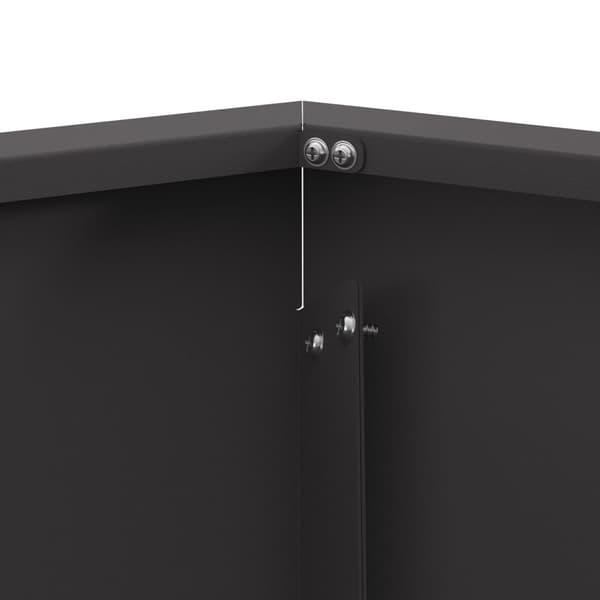 vidaXL Ildsted Sekskantet Svart 75x75x28 cm Stål