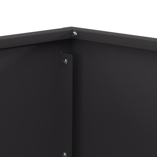 vidaXL Kallvalsat stål/Svart Kallvalsat stål 60 x 60 x 35 cm