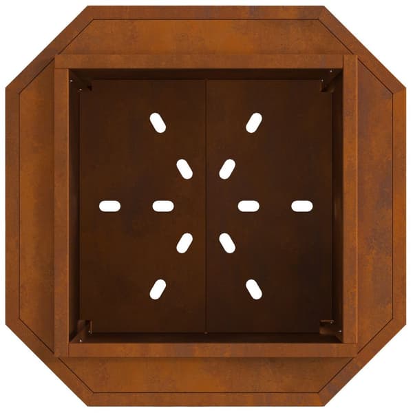 vidaXL Rostfritt stål / Brun Rostfritt stål 48 x 48 x 51 cm Hållbar