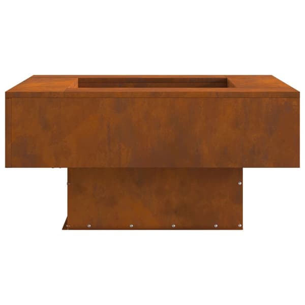vidaXL Corten Stål 80 x 80 x 40 cm Slidstærk Ildsted Firkanet