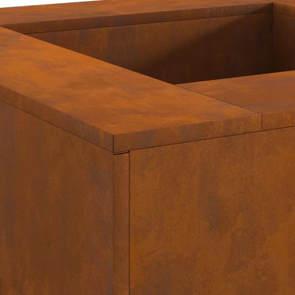 vidaXL Corten Stål 80 x 80 x 40 cm Slidstærk Ildsted Firkanet