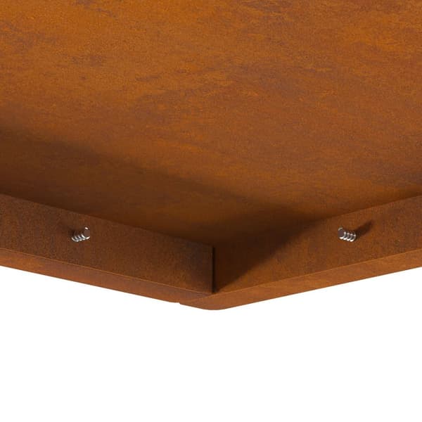 vidaXL Corten Stål 80 x 80 x 40 cm Slidstærk Ildsted Firkanet