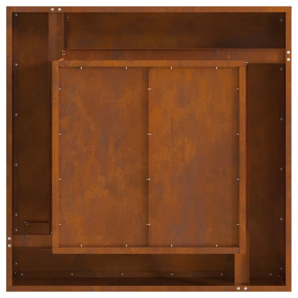 vidaXL Corten Stål 80 x 80 x 40 cm Slidstærk Ildsted Firkanet
