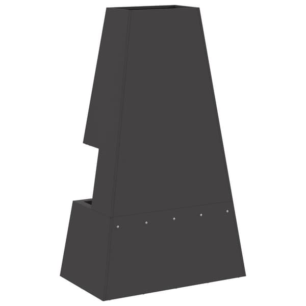 vidaXL Tulisija puukasalla Musta 60x35x100 cm Teräs