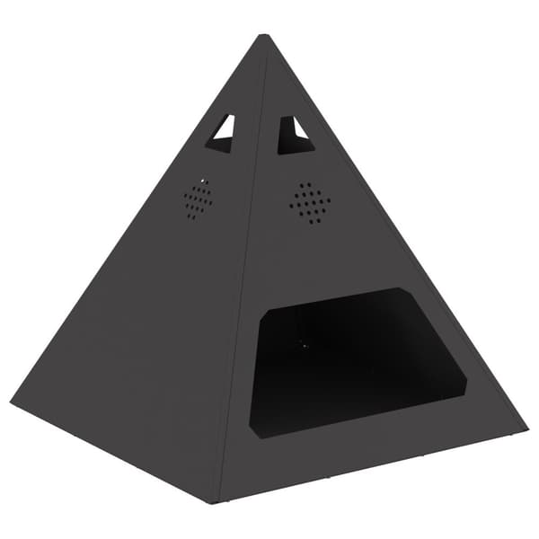 vidaXL Koldvalset stål/Sort Stor Holdbar Ildsted Pyramide Moderne