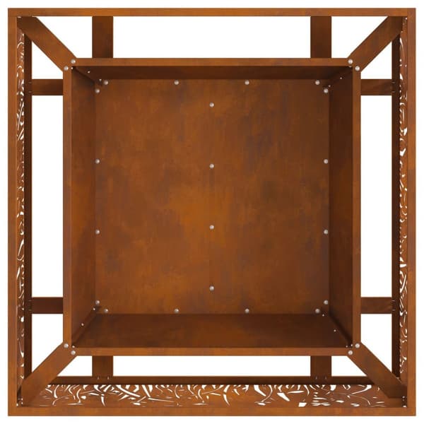 vidaXL Fyrfat Firkantet 80x80x30 cm Værbestandig Stål