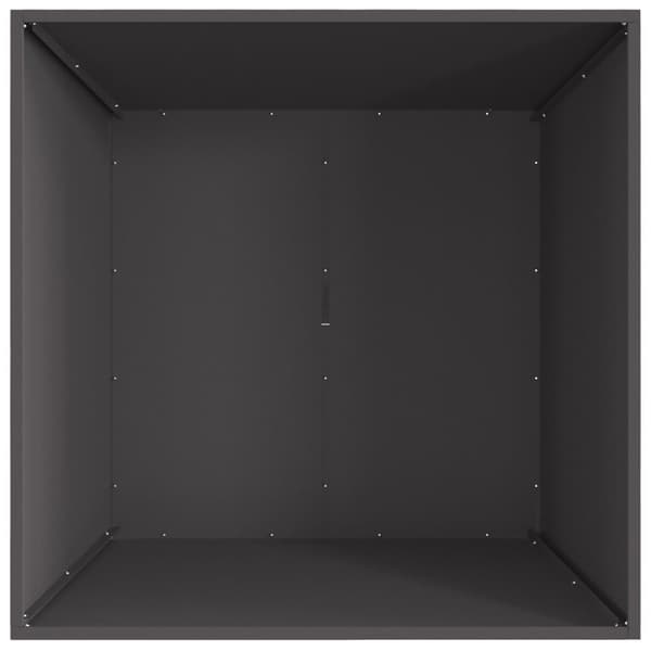 vidaXL Ildsted Firkantet Svart 80x80x40 cm Stål