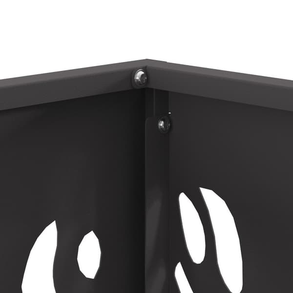 vidaXL Koldvalset stål/Sort Koldvalset stål Medium Holdbar Ildsted
