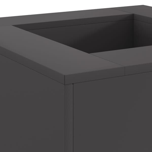 vidaXL Kaldvalset stål/Sort Kaldvalset stål 60 x 60 x 30 cm Holdbar