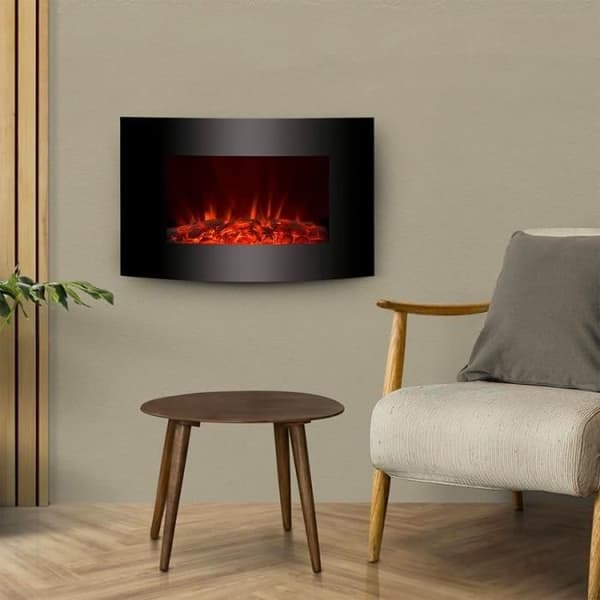Ekologisk väggmonterad elektrisk eldstad LED-flamma San Diego