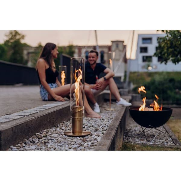 Bordskamin - höfats - Spin 1200 Guld - Bioetanol - Priserad design - 1100 W